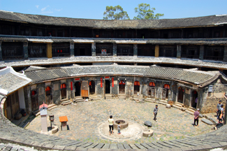 Interior courtyard of Shengwu Tulou